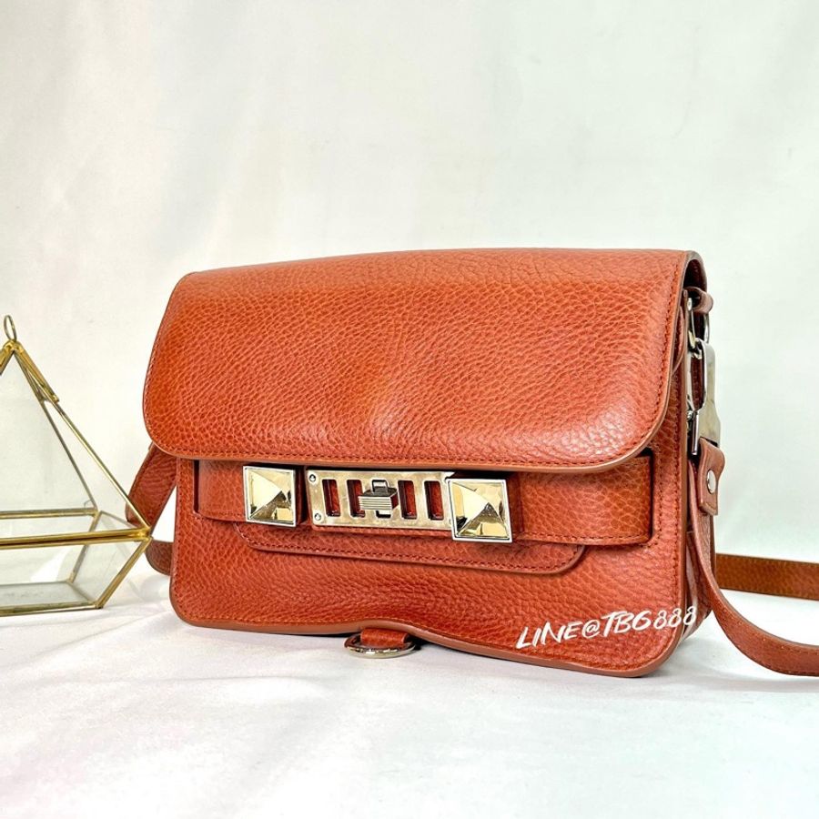 Proenza Schouler PS11 Brown Classic Saddle 肩背包 防刮荔枝皮-1