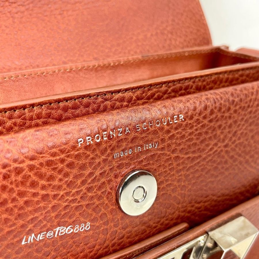 Proenza Schouler PS11 Brown Classic Saddle 肩背包 防刮荔枝皮-5