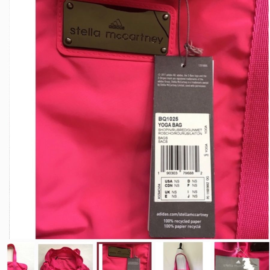 adidas by Stella McCartney 黑色瑜珈包/健身包/旅行包Black Yoga Bag-6