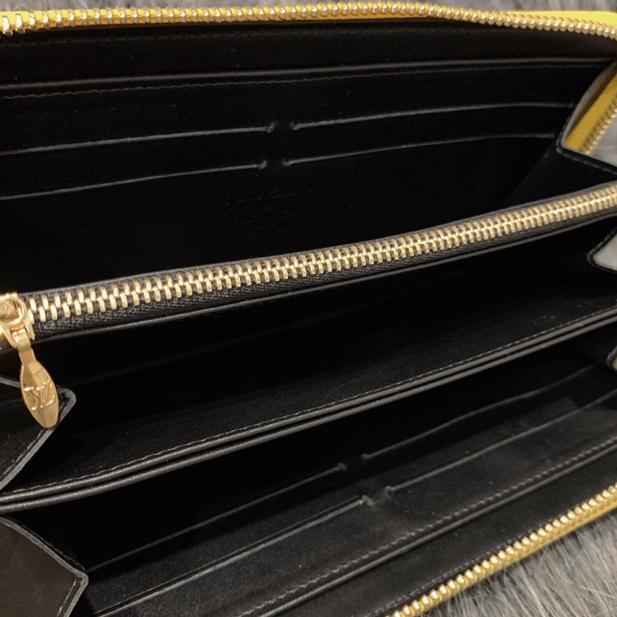 Louis Vuitton LV 限量款 黃色黑點 漆皮壓紋 草間彌生 拉鍊長夾/皮夾-6