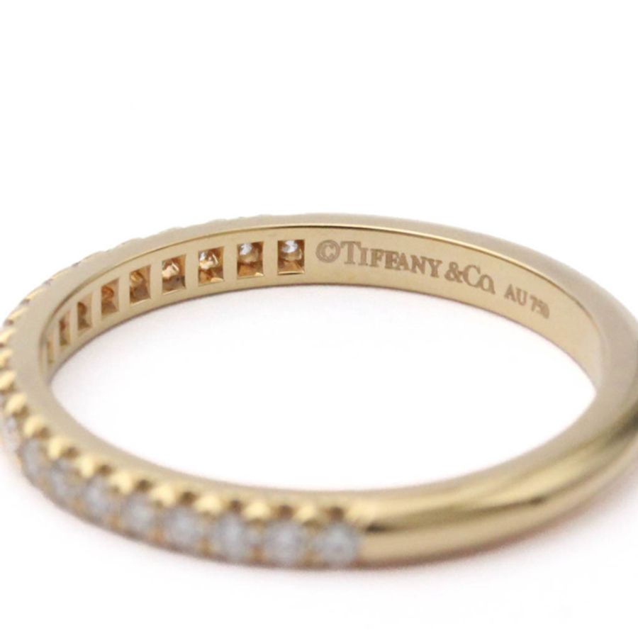 【日本直送】Tiffany Metro 半錶盤玫瑰金 (18K) 時尚鑽石戒指玫瑰金-6