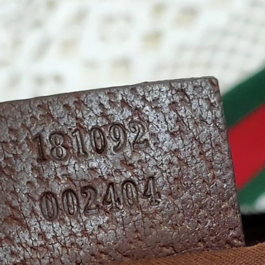 9成新正品gucci 經典綠紅背帶+gg緹花半月斜背包（附專櫃購買證明）-8