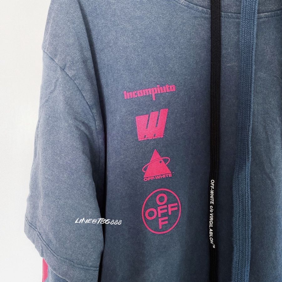OFF WHITE Mariana de Silva hoodie 假兩件 帽T-4