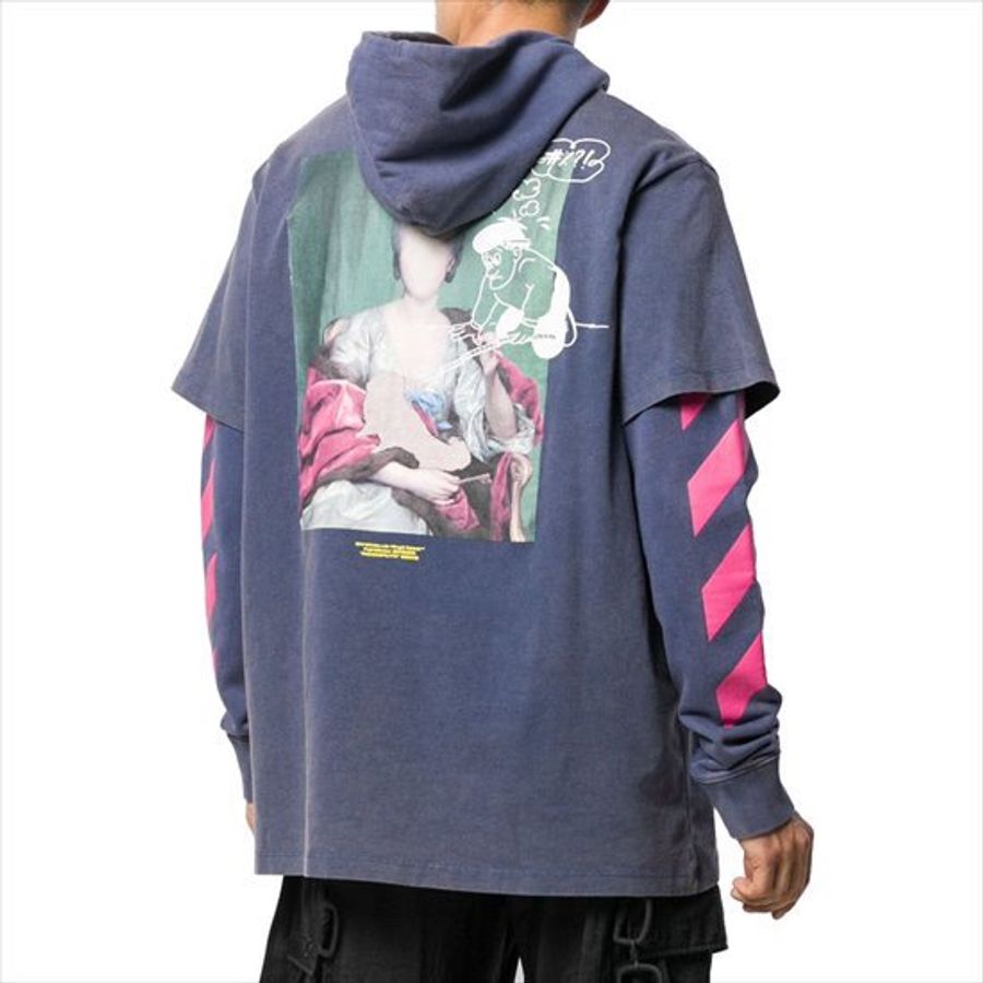 OFF WHITE Mariana de Silva hoodie 假兩件 帽T-13