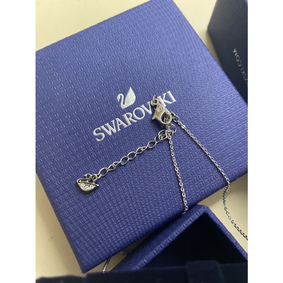 🦢全新附購證🦢 施華洛世奇 Swarovski 黑天鵝 項鍊 銀色項鍊-5