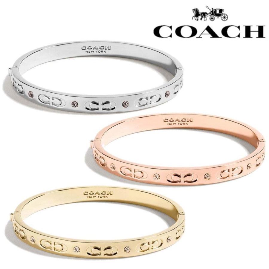 全新品 COACH Kissing C Logo 手環(玫瑰金) F59083 RGD-0