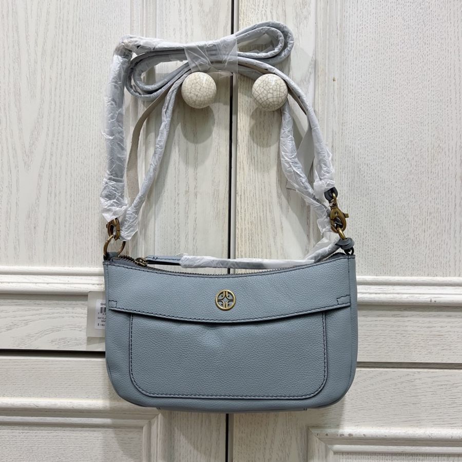 Fossil 法棍包 煙熏藍灰 腋下包 斜背包 Skylar Mini Baguette-0