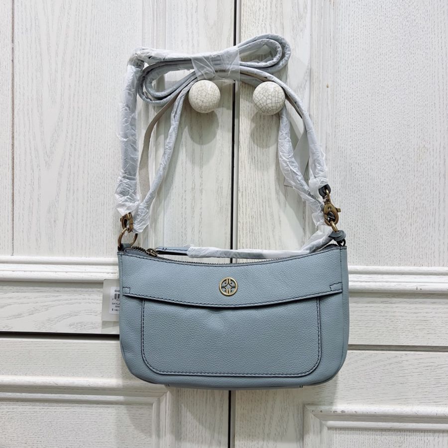 Fossil 法棍包 煙熏藍灰 腋下包 斜背包 Skylar Mini Baguette-1