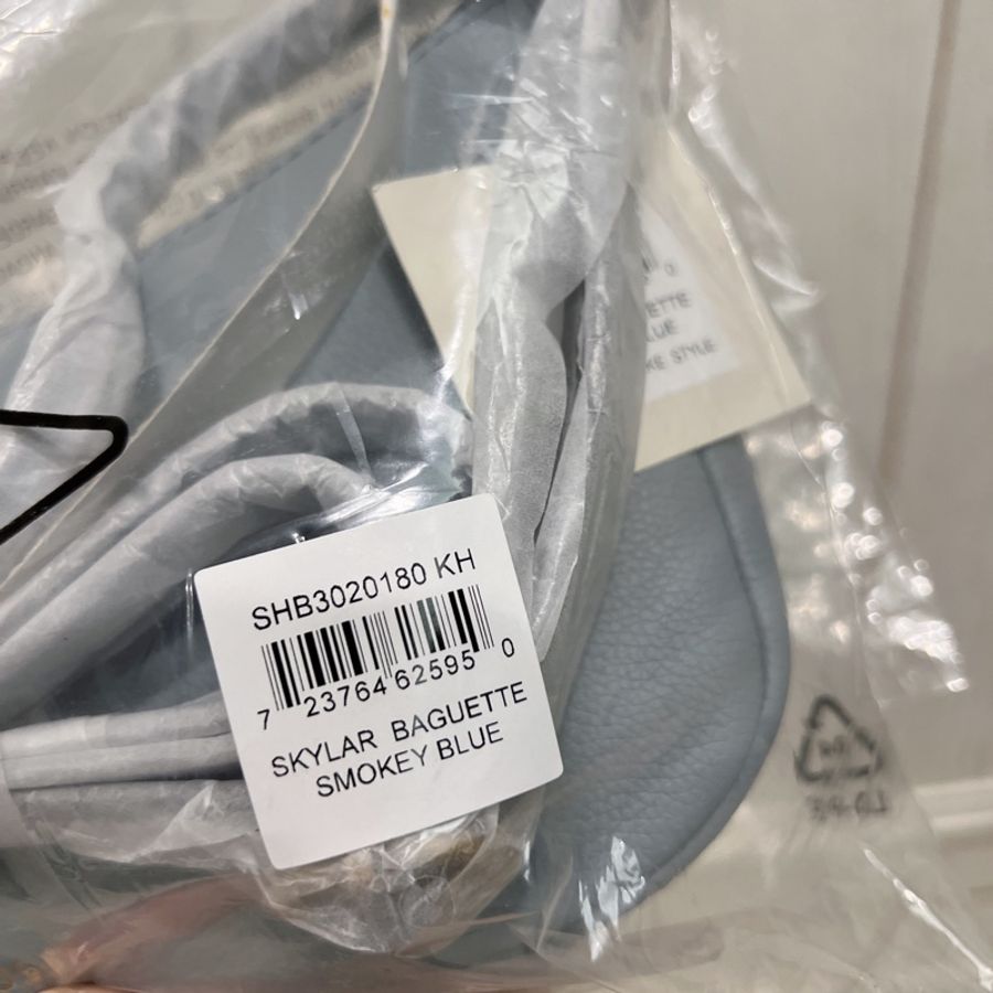 Fossil 法棍包 煙熏藍灰 腋下包 斜背包 Skylar Mini Baguette-7