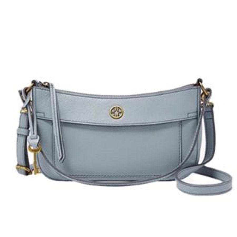 Fossil 法棍包 煙熏藍灰 腋下包 斜背包 Skylar Mini Baguette-8