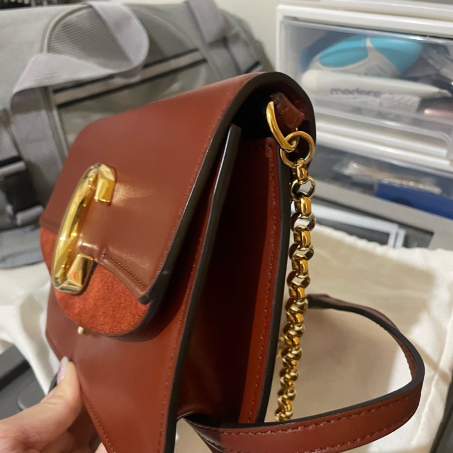 Chloe clutch C bag焦糖紅棕色-1