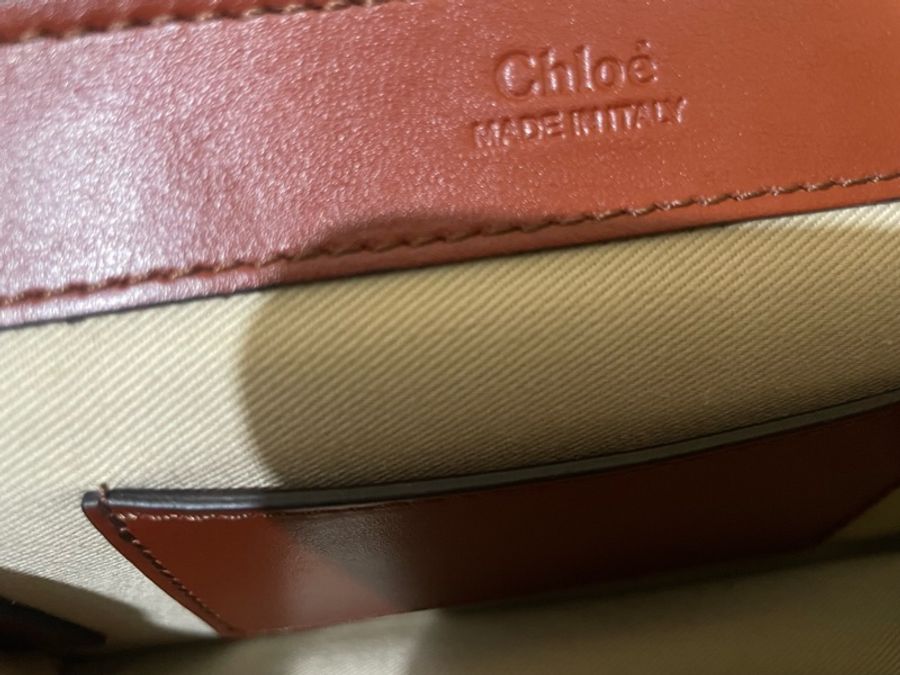 Chloe clutch C bag焦糖紅棕色-2