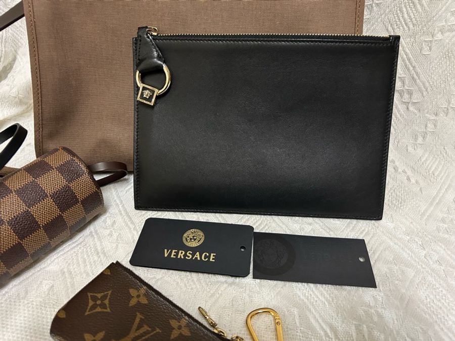 🌹VERSACE 🌹經典黑手拿包🌹-10