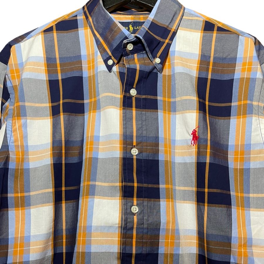 (全新品)顛復古⚡️Polo Ralph Lauren 格紋紅馬長袖襯衫❤️男女皆可F0304001-0