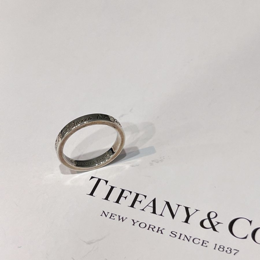 Tiffany&Co. 純銀細版紐約大道戒指/飾品 戒圍 #8-4