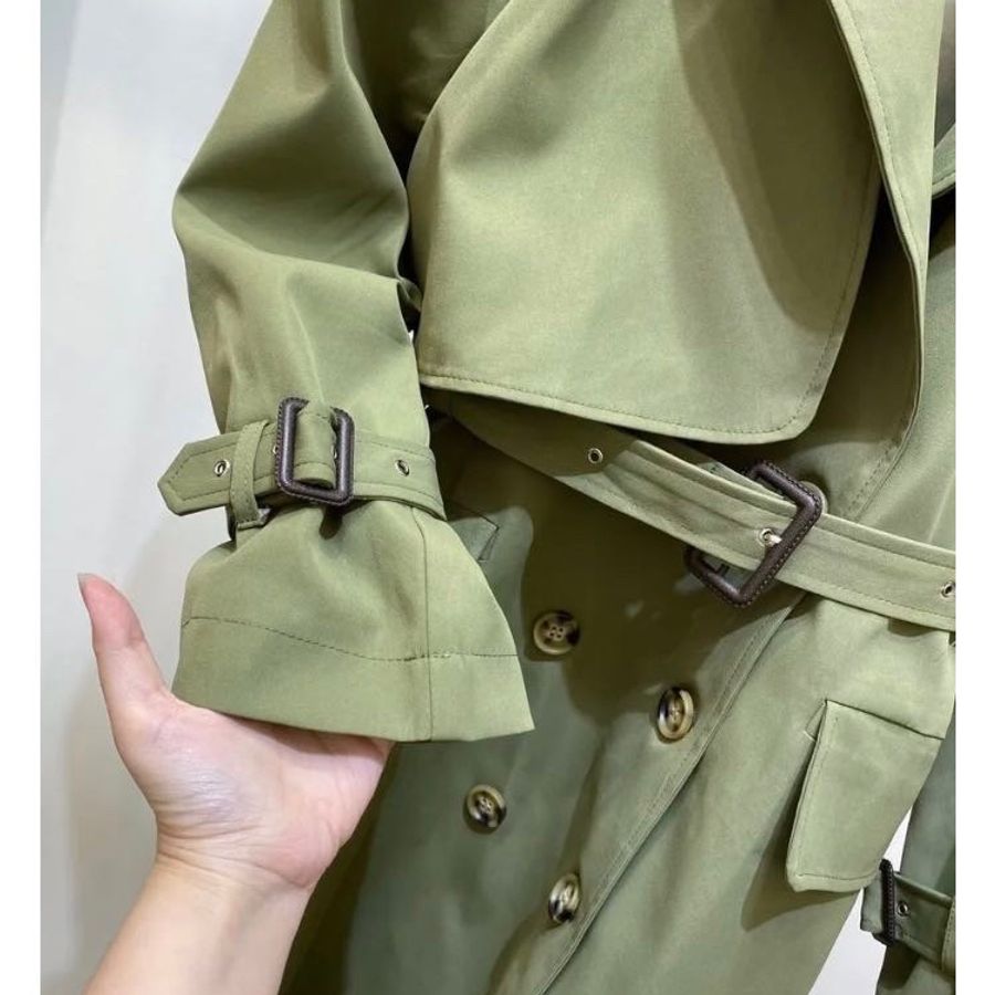 2NANA雙娜經典時髦風衣(軍綠色)-2
