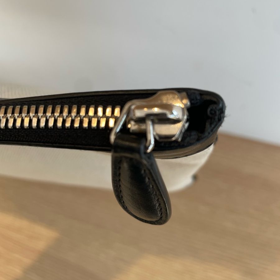 Balenciaga - 巴黎世家 logo字母帆布滾皮手拿包-3