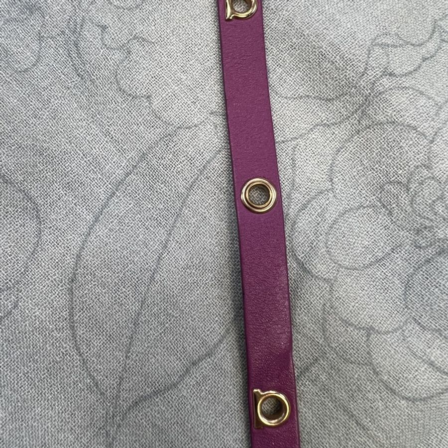 Ferragamo美美的海葵紫皮質手環-4