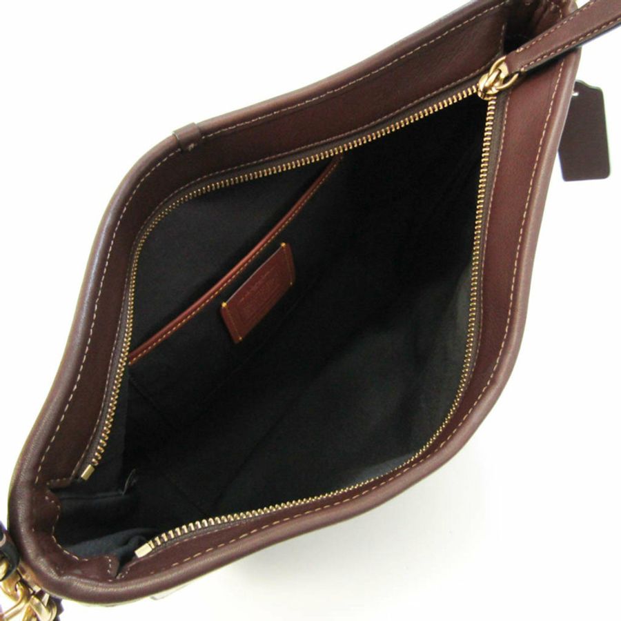 【日本直送】Coach Signature Soft Tabby Hobo C6659 女式皮革帆佈單肩包手提包深棕色-2