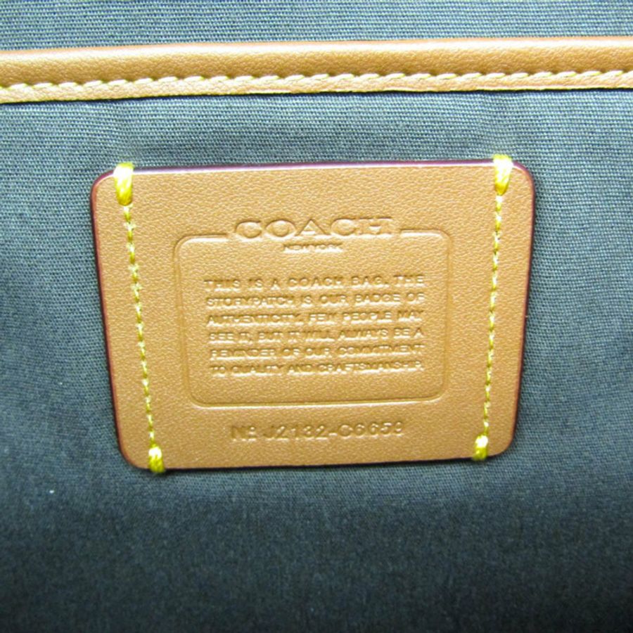 【日本直送】Coach Signature Soft Tabby Hobo C6659 女式皮革帆佈單肩包手提包深棕色-7