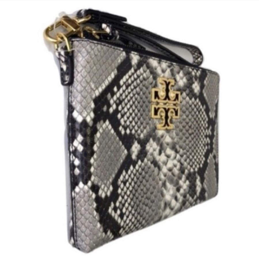 Tory Burch  手拿包 大尺寸 手腕包 防刮真皮 蛇紋 壓紋 金屬logo 萬用包  手機包 護照 出國旅遊 送禮 禮物-10