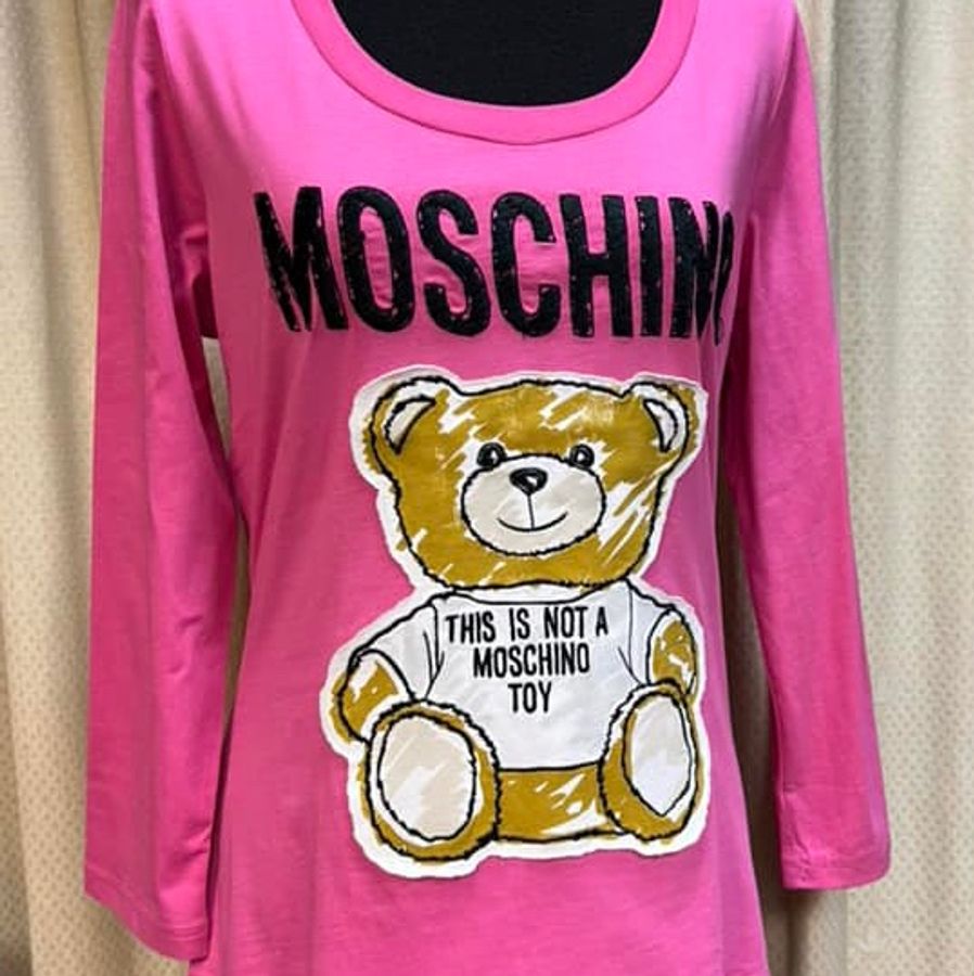 Moschino經典粉色可愛熊T-0
