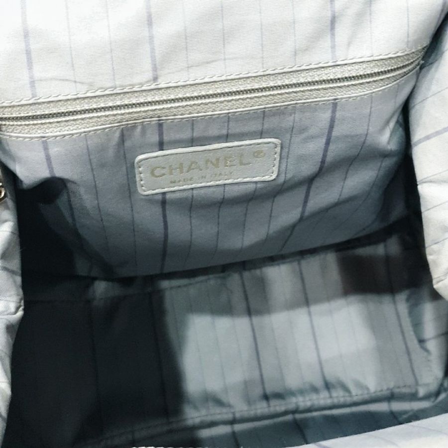 CHANEL 香奈兒 黑色全皮菱格金鍊手提祖母包/手提包/肩背包-11