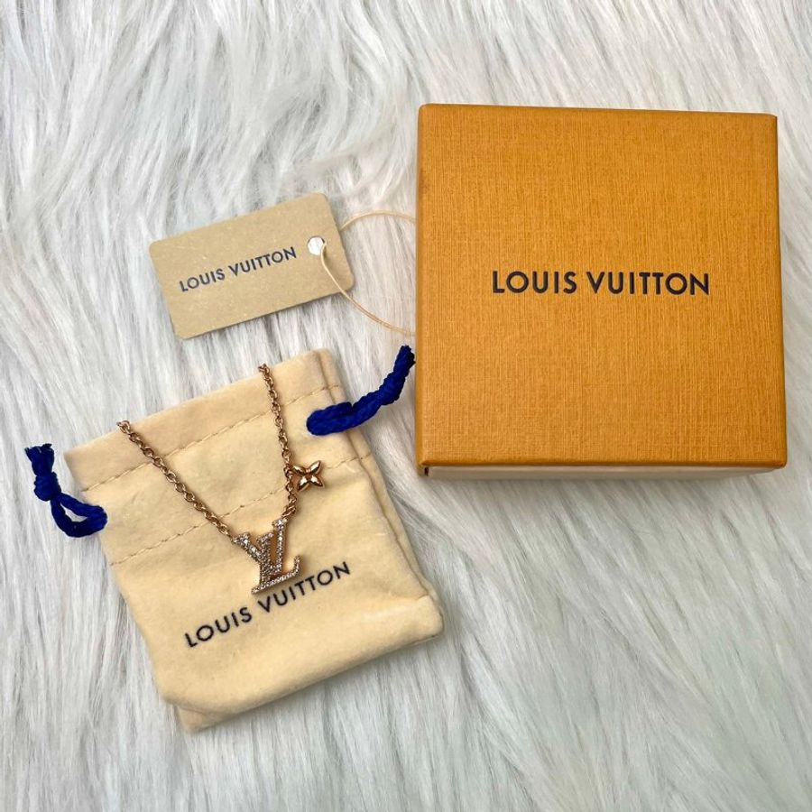 LV M00985 Iconic Blush水鑽玫瑰金墜飾項鍊-0