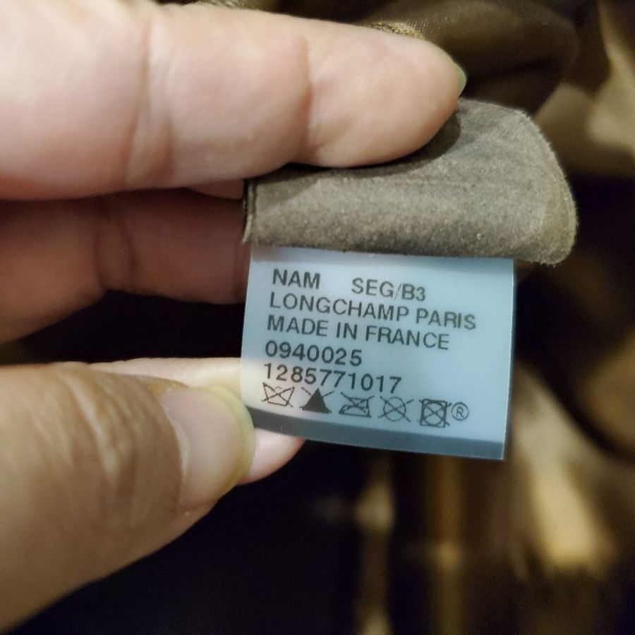 Longchamp橘子色皮製托特包-11