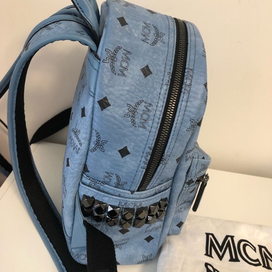 MCM 後背包 Mini (Denim色)-4