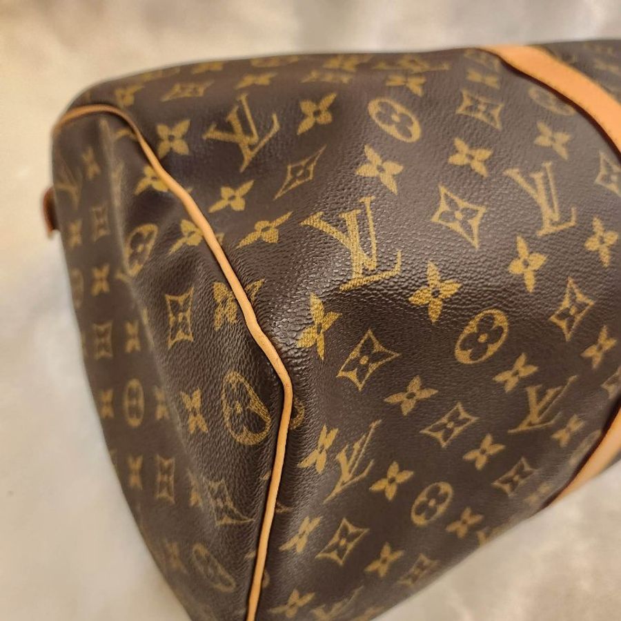 Jill客人下訂🎀👜曼蒂二手精品👜🎀 LV老花經典行李袋45公分 keepall45 LV旅行袋-13