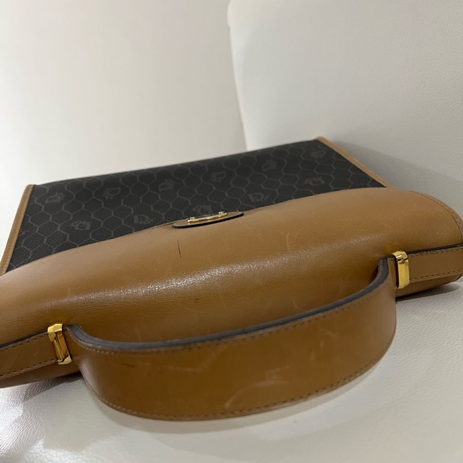 🔥 出清 Dior Vintage 雙色蜂巢學院包 🔥-13