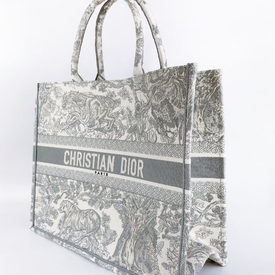 DIOR BOOK TOTE 大號動物園 高級灰-10