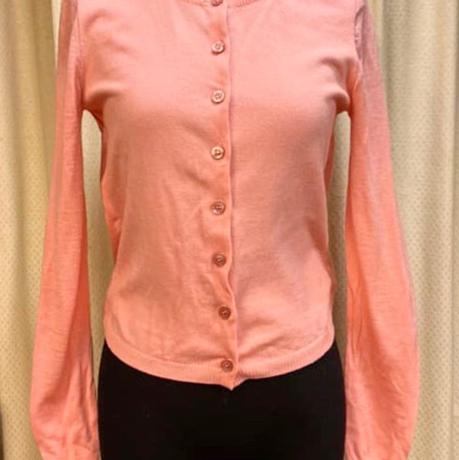Moschino好柔美的純羊毛粉色cardigan-0