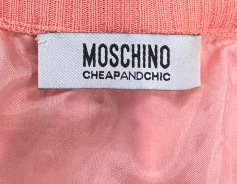 Moschino好柔美的純羊毛粉色cardigan-7