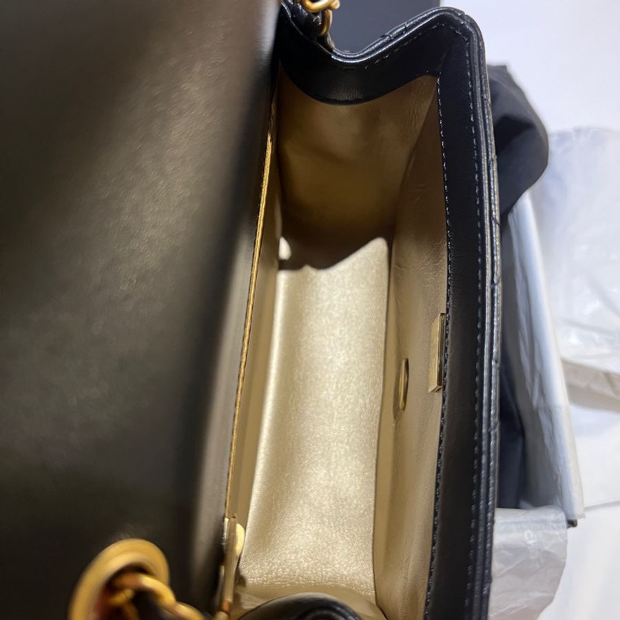 Chanel 金球小方胖 晶片款 全新全配 購證正本 限量黑緞帶 稀有釋出-8