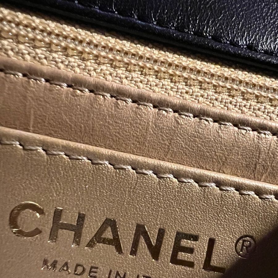 Chanel 金球小方胖 晶片款 全新全配 購證正本 限量黑緞帶 稀有釋出-9