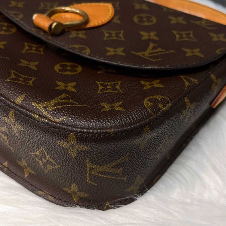 Louis Vuitton LV 老花字紋 VINTAGE 牛鼻斜背包/肩背包-3