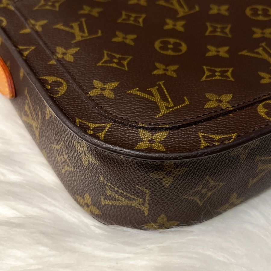 Louis Vuitton LV 老花字紋 VINTAGE 牛鼻斜背包/肩背包-4