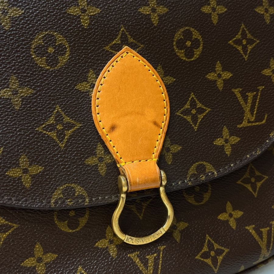 Louis Vuitton LV 老花字紋 VINTAGE 牛鼻斜背包/肩背包-9