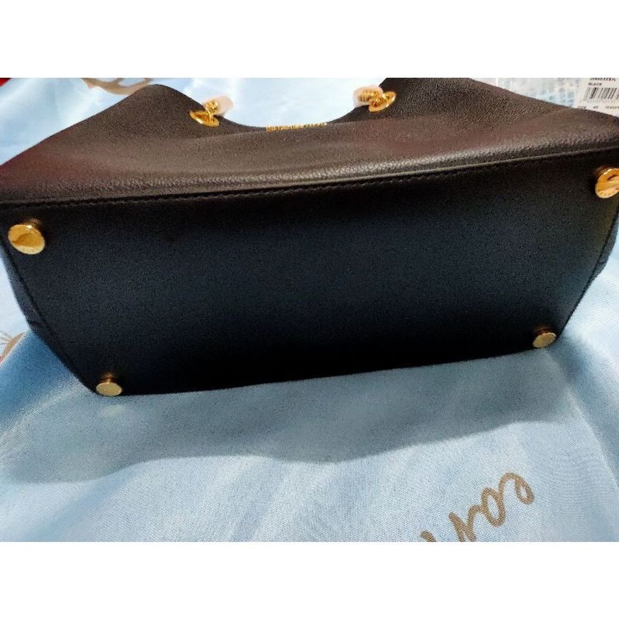 【閒置包賠本出清】 Michael kors MK荔枝紋牛皮肩背包-黑色【梅西百貨購入、現貨、全新品】-2