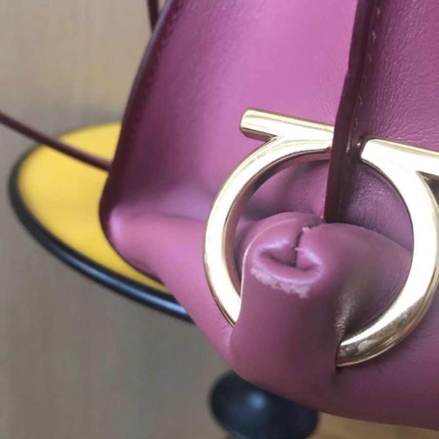 限時降價!Salvatore Ferragamo 桃紅色手提包-4