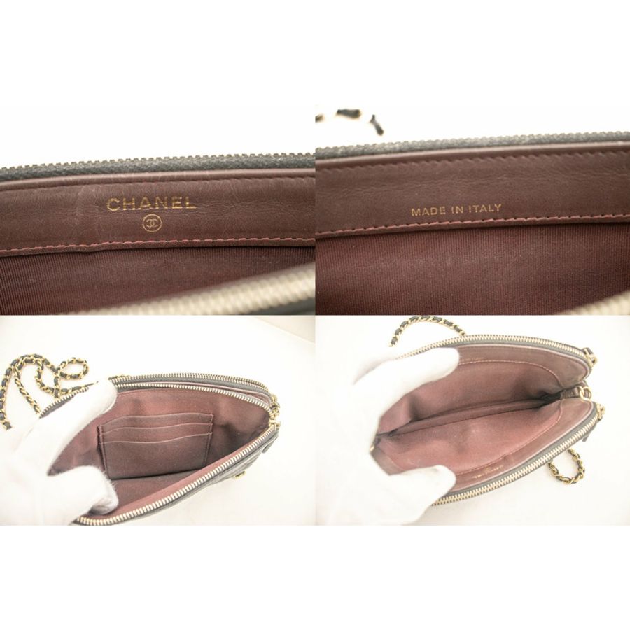 【日本直送】CHANEL 魚子醬鏈條錢包 WOC 雙拉鍊單肩包-7