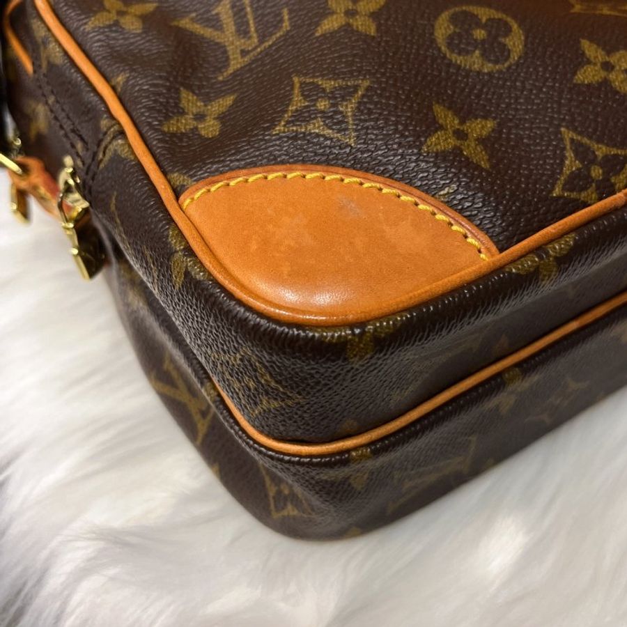 LV 老花字紋 VINTAGE 直立式 日字子母航空包 斜背包/肩背包-2