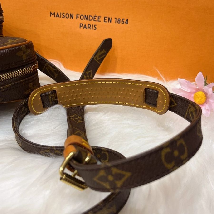 LV 老花字紋 VINTAGE 直立式 日字子母航空包 斜背包/肩背包-10