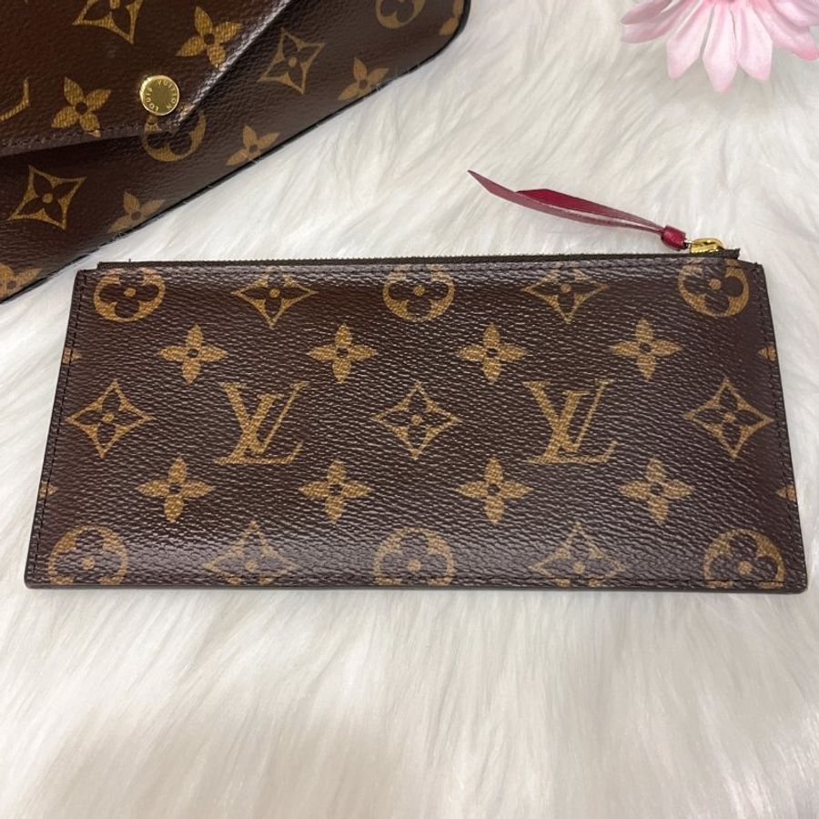 LV 老花字紋 三合一鍊包/斜背包/手拿包-14