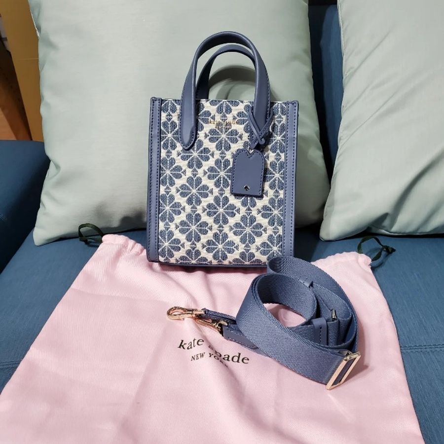 全新Kate Spade 布老花小琴譜包-0