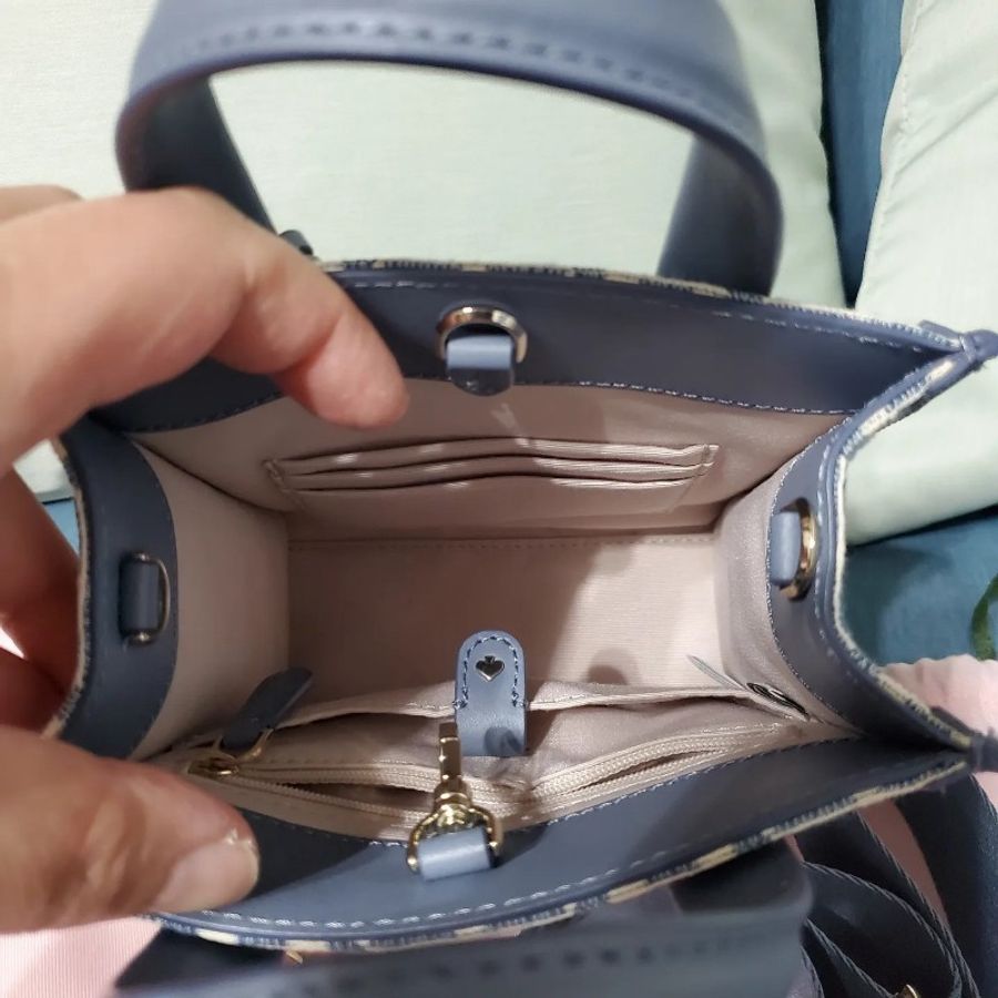 全新Kate Spade 布老花小琴譜包-5
