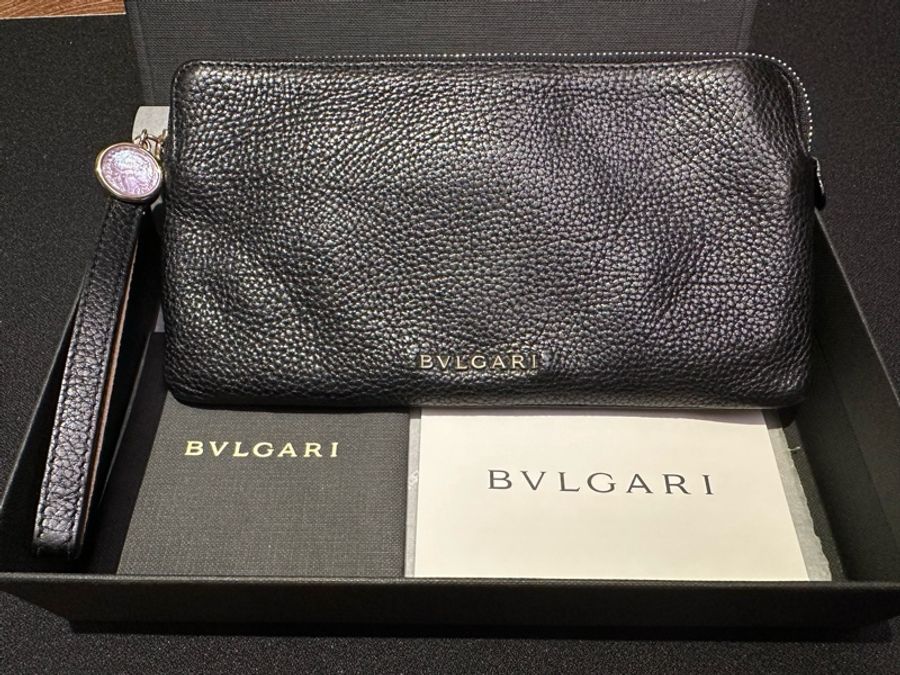 寶格麗Bulgari 拉鍊皮夾/Vintage古董皮夾-1
