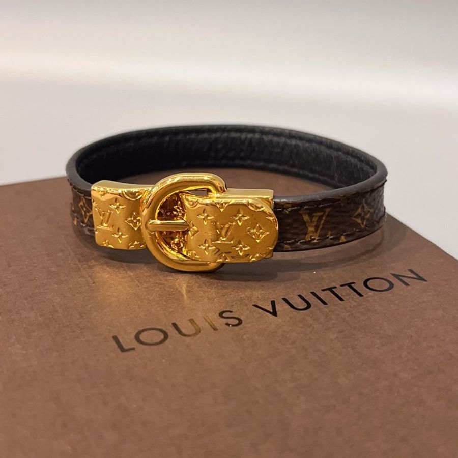 LOUIS VUITTON LV 金色 Fasten Your 皮帶頭造型手環/手鐲/飾品/配件-0